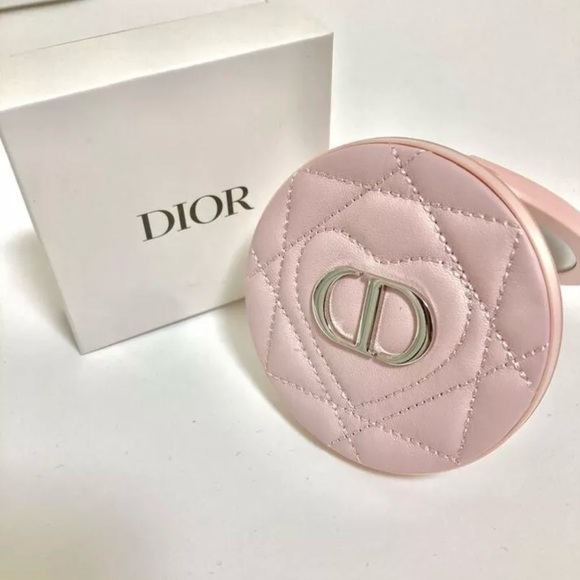 Dior Accessories - Dior Pink Quilted Compact Mirror